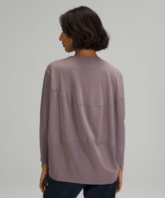 Tops Lululemon Back in Action Long Sleeve Mujer Lunar Rock | 24358-KVOG