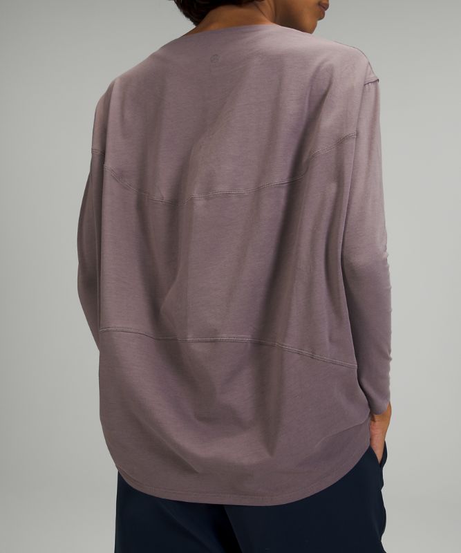 Tops Lululemon Back in Action Long Sleeve Mujer Lunar Rock | 24358-KVOG