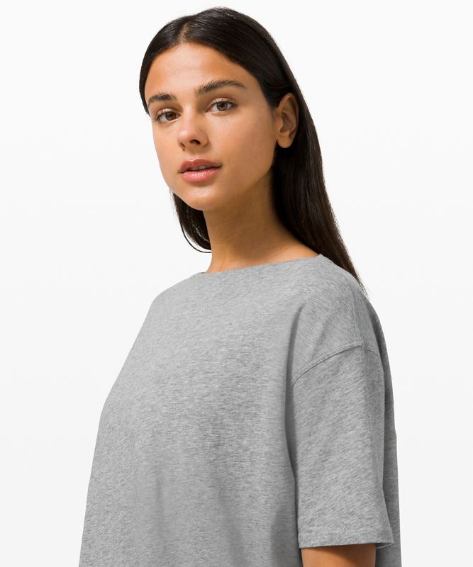 Tops Lululemon Back in Action Short Sleeve Mujer Grises | 59671-EDUN