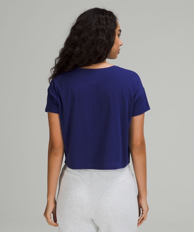 Tops Lululemon Cates Tee Mujer Larkspur | 21657-UZES