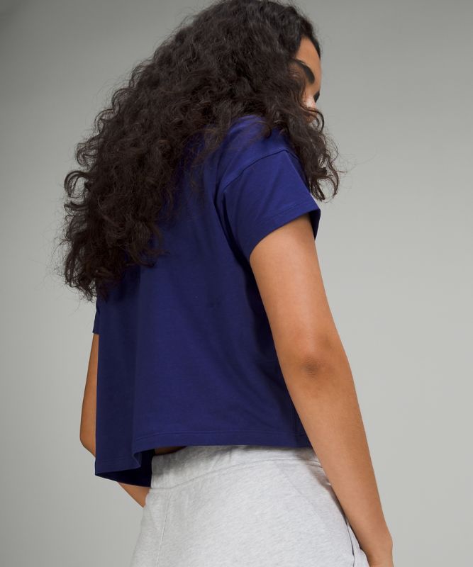 Tops Lululemon Cates Tee Mujer Larkspur | 21657-UZES