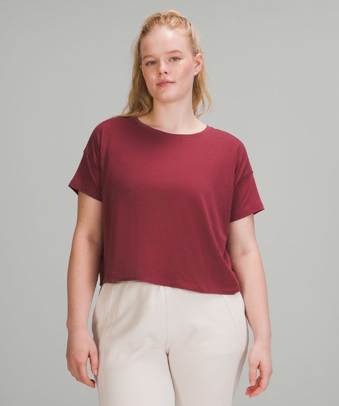 Tops Lululemon Cates Tee Mujer Mulled Wine | 05281-WBQD