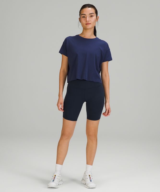 Tops Lululemon Cates Tee Mujer Night Sea | 27103-TDQO