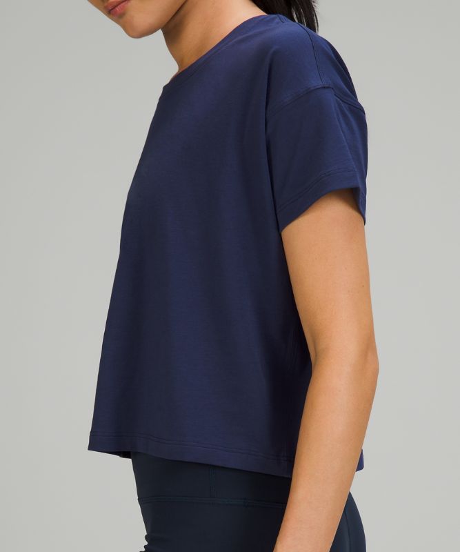 Tops Lululemon Cates Tee Mujer Night Sea | 27103-TDQO