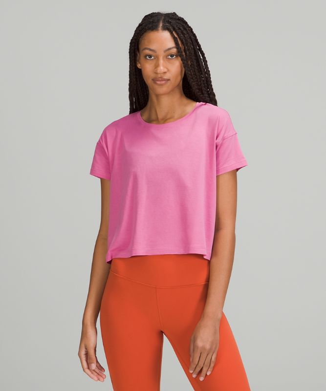 Tops Lululemon Cates Tee Mujer Rosas | 15902-XRCH