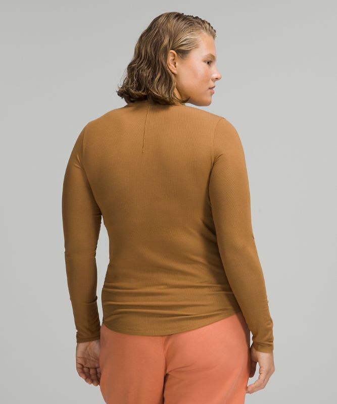 Tops Lululemon Hold Tight Long Sleeve Mujer Beige | 97013-KISB