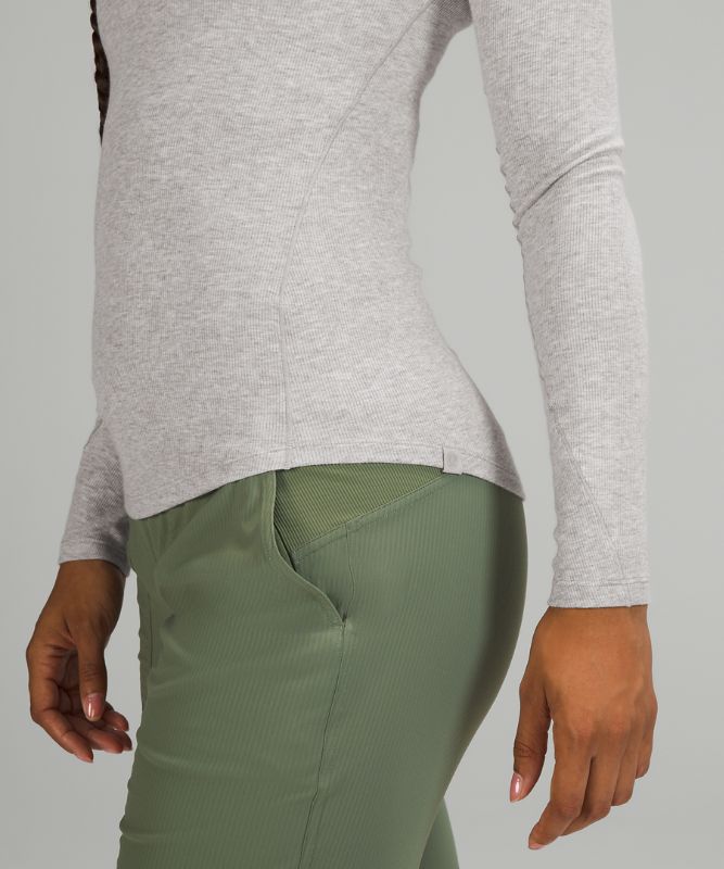 Tops Lululemon Hold Tight Long Sleeve Mujer Grises Claro | 89653-EOUJ