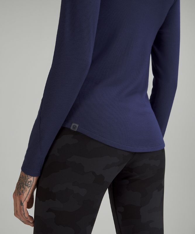 Tops Lululemon Hold Tight Long Sleeve Mujer Night Sea | 63519-DCXN