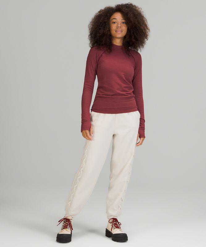 Tops Lululemon Keep the Heat Long Sleeve Mujer Mulled Wine | 32507-SECG