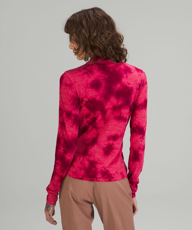 Tops Lululemon LAB Wool-Blend Tie Dye LS Long Sleeve Mujer Rosas | 15043-NRPL