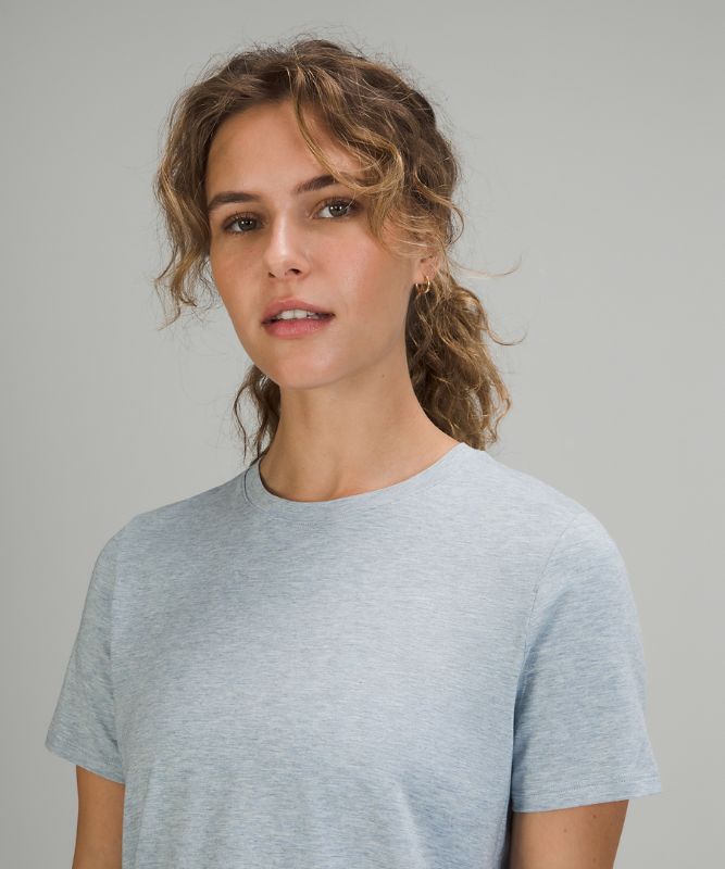 Tops Lululemon Love Crew Mujer Heathered Chambray | 53978-LPQT