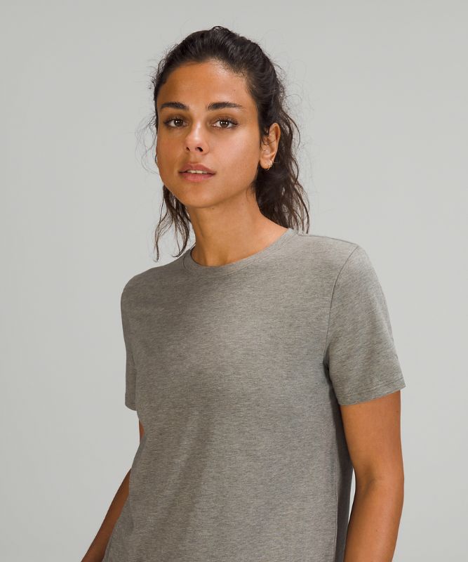 Tops Lululemon Love Crew Mujer Heathered Rover | 45810-JZGK