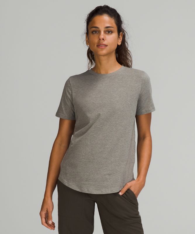 Tops Lululemon Love Crew Mujer Heathered Rover | 45810-JZGK