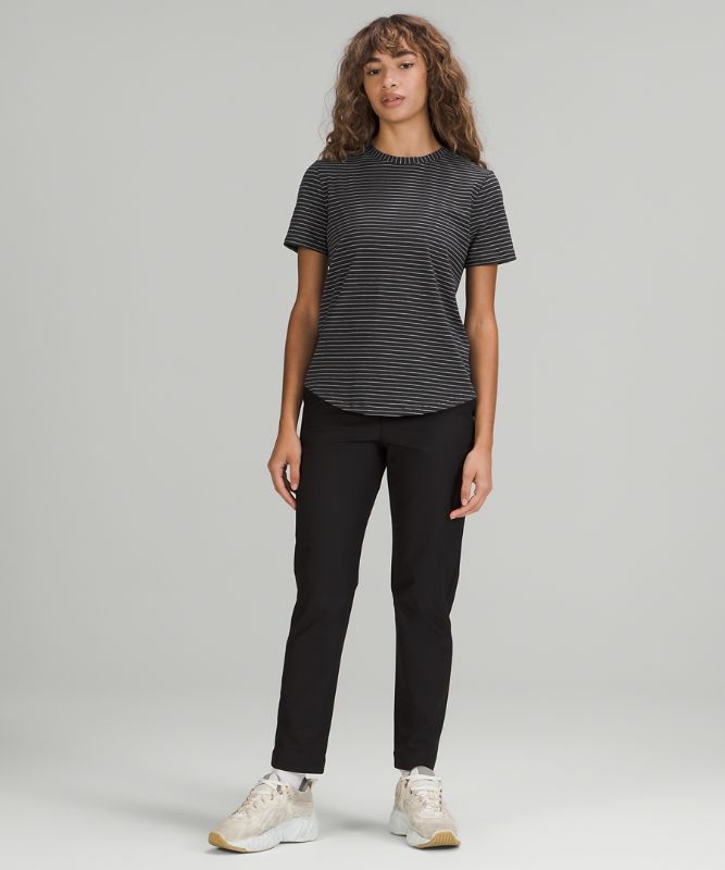 Tops Lululemon Love Crew Mujer Negros Blancos | 35217-BKOT