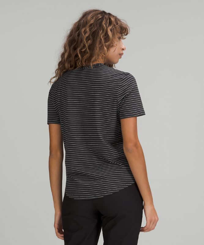 Tops Lululemon Love Crew Mujer Negros Blancos | 35217-BKOT