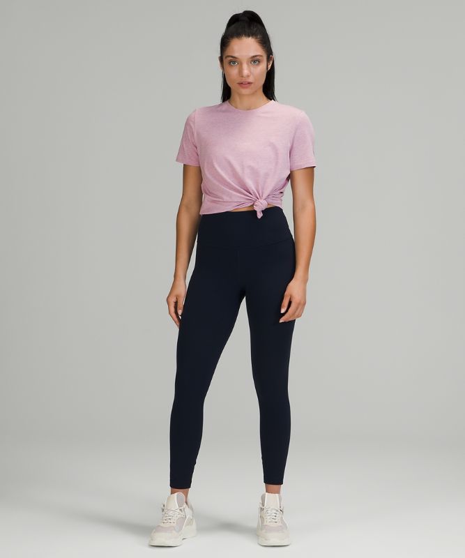 Tops Lululemon Love Crew Mujer Rosas Grises Marrom | 94785-LVPZ