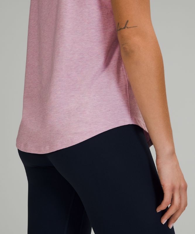 Tops Lululemon Love Crew Mujer Rosas Grises Marrom | 94785-LVPZ