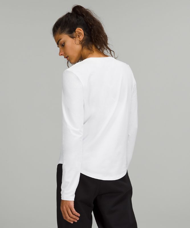 Tops Lululemon Love Long Sleeve Mujer Blancos | 06578-LRKV