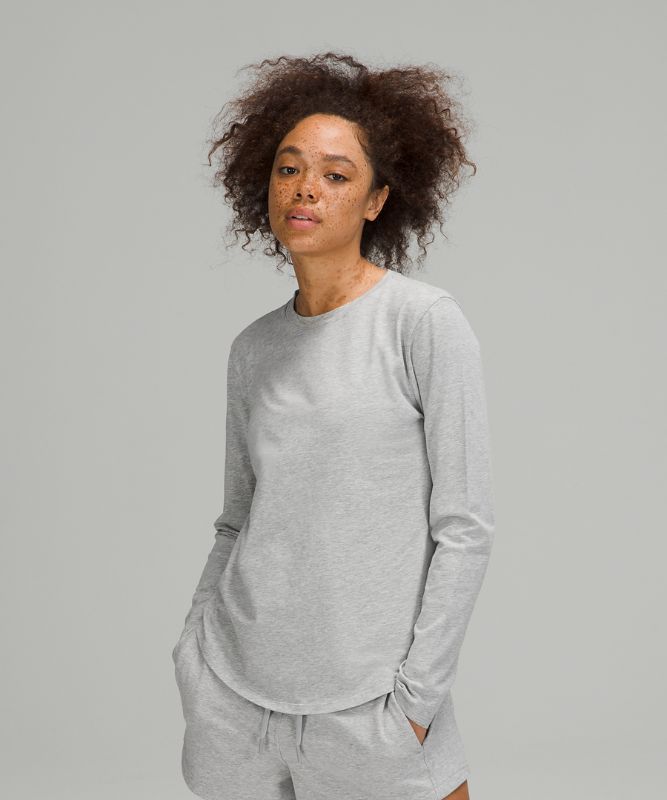 Tops Lululemon Love Long Sleeve Mujer Grises Claro | 57064-KXRO