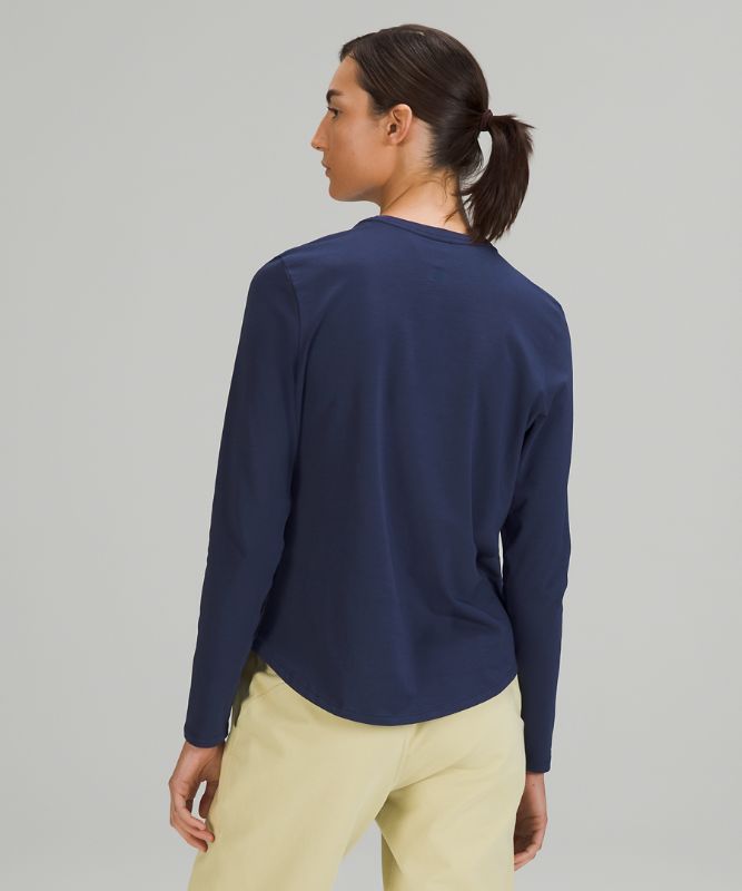 Tops Lululemon Love Long Sleeve Mujer Night Sea | 40129-XKGD