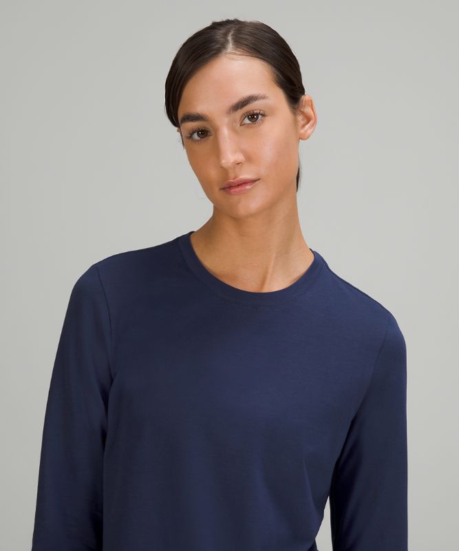 Tops Lululemon Love Long Sleeve Mujer Night Sea | 40129-XKGD