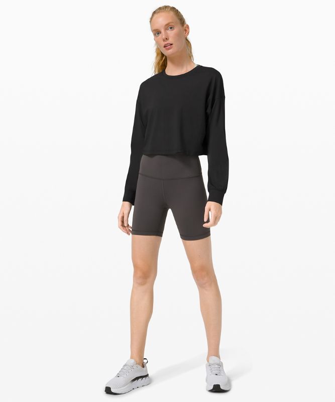 Tops Lululemon Muscle Love Long Sleeve Mujer Negros | 45367-ETQD