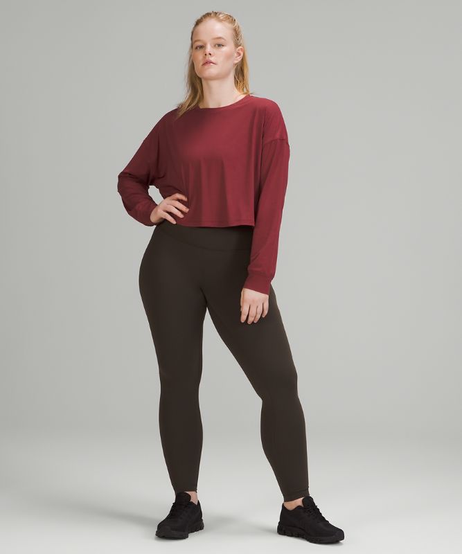 Tops Lululemon Muscle Love Long Sleeve Mujer Mulled Wine | 18095-KALD