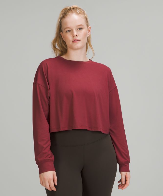 Tops Lululemon Muscle Love Long Sleeve Mujer Mulled Wine | 18095-KALD