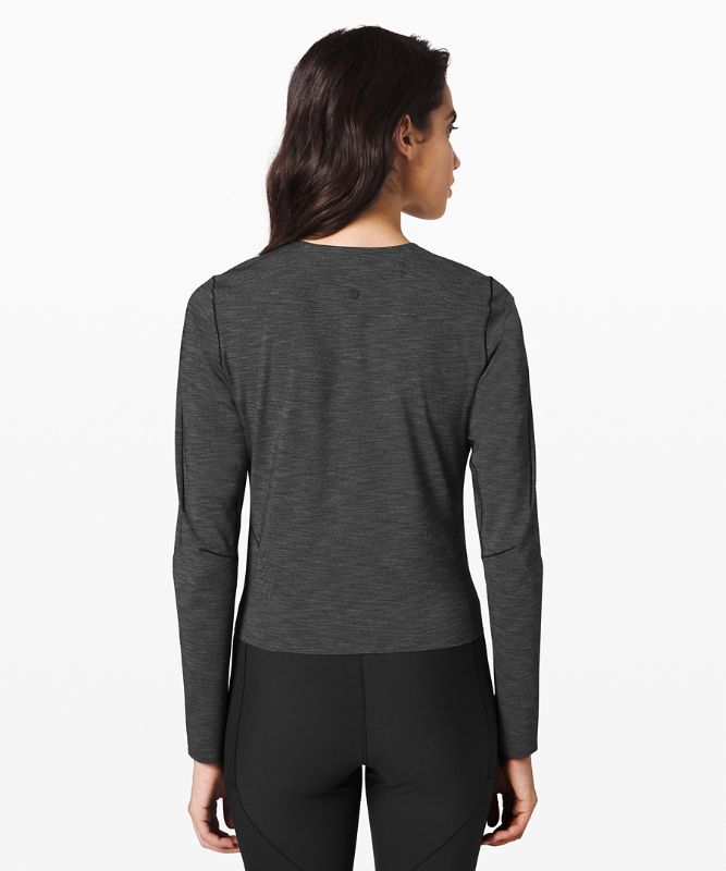 Tops Lululemon Reykur Long Sleeve Mujer Negros | 62803-LBCW