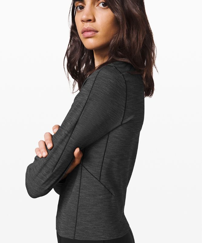 Tops Lululemon Reykur Long Sleeve Mujer Negros | 62803-LBCW