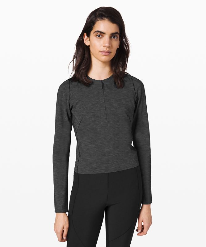 Tops Lululemon Reykur Long Sleeve Mujer Negros | 62803-LBCW