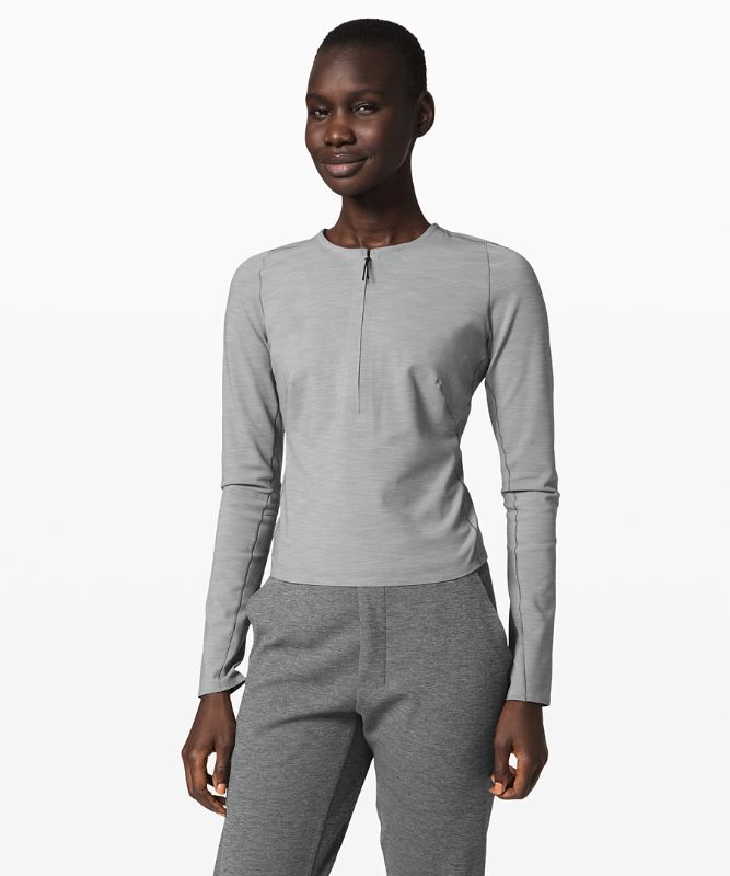 Tops Lululemon Reykur Long Sleeve Mujer Grises | 27839-AMGE