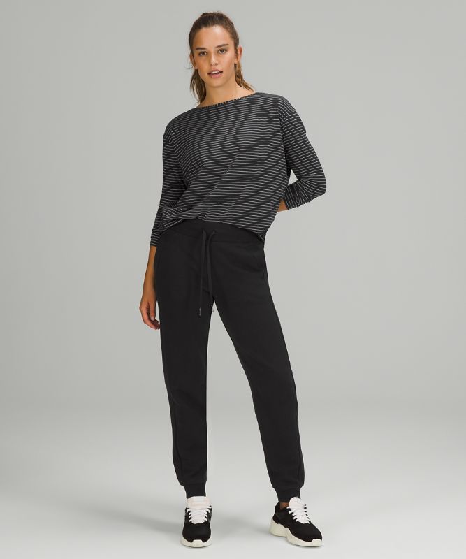 Tops Lululemon SKU:LW3FBUS Mujer Negros Blancos | 62901-IZGJ