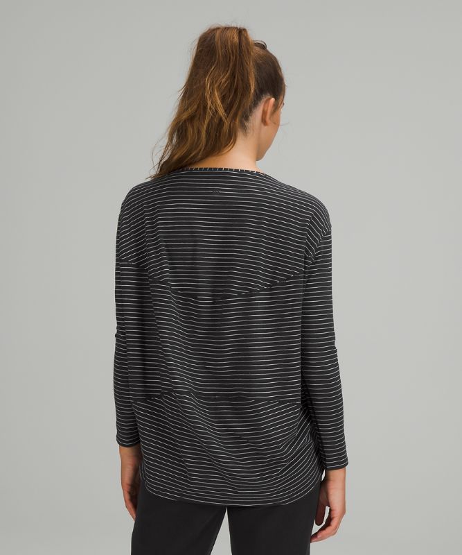 Tops Lululemon SKU:LW3FBUS Mujer Negros Blancos | 62901-IZGJ