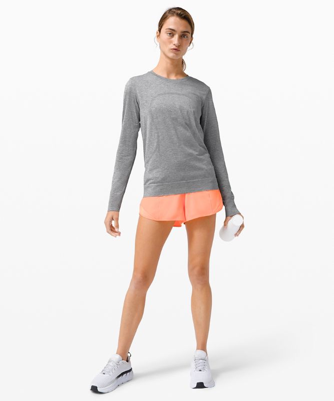 Tops Lululemon Swiftly Breathe Long Sleeve Mujer Blancos | 97624-GXYM