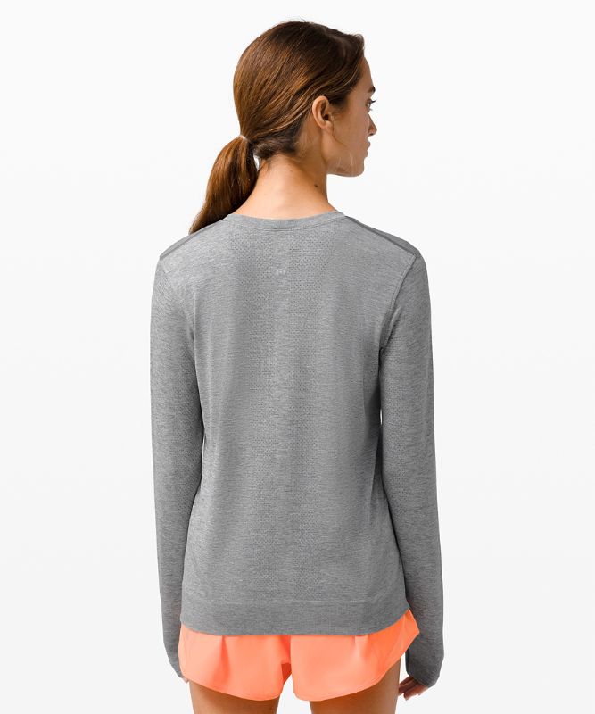 Tops Lululemon Swiftly Breathe Long Sleeve Mujer Blancos | 97624-GXYM