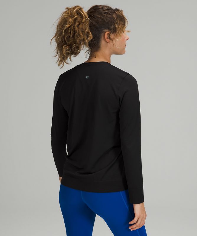 Tops Lululemon Swiftly Relaxed Long Sleeve Mujer Negros Negros | 81094-WUJE