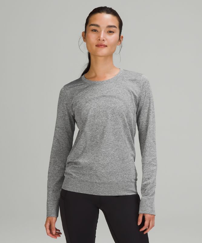 Tops Lululemon Swiftly Relaxed Long Sleeve Mujer Blancos | 93418-WIAL