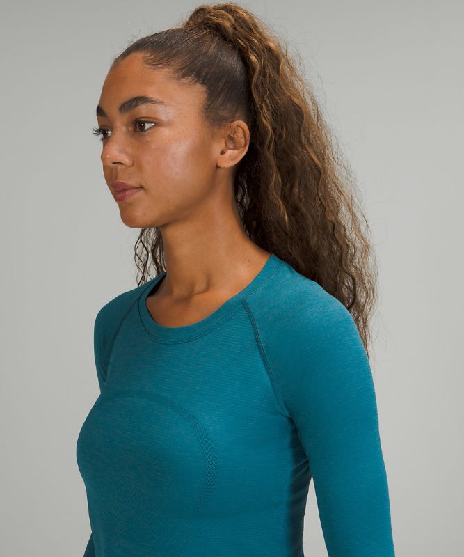 Tops Lululemon Swiftly Tech LS 2.0 Race Mujer Azules | 76925-WVFJ