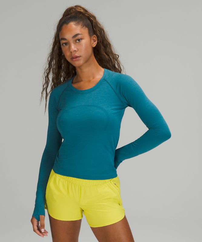 Tops Lululemon Swiftly Tech LS 2.0 Race Mujer Azules | 76925-WVFJ