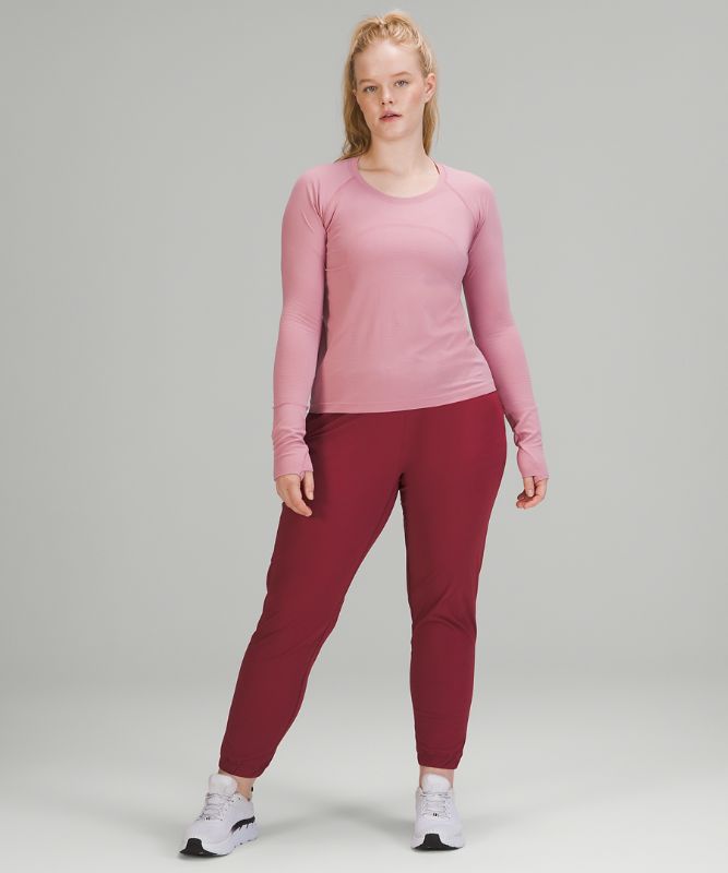 Tops Lululemon Swiftly Tech LS 2.0 Race Mujer Rosas Grises Marrom Rosas Grises Marrom | 13892-NMZX