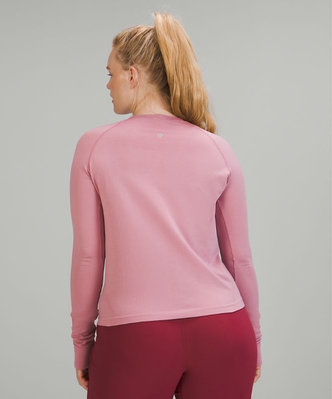 Tops Lululemon Swiftly Tech LS 2.0 Race Mujer Rosas Grises Marrom Rosas Grises Marrom | 13892-NMZX