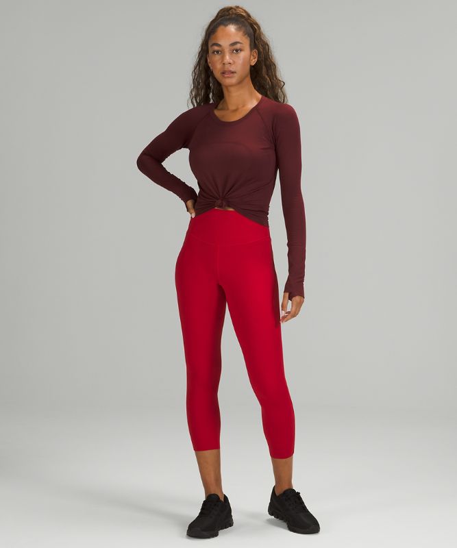 Tops Lululemon Swiftly Tech LS 2.0 Race Mujer Rojos Vino Rojos Vino | 02694-WMOA