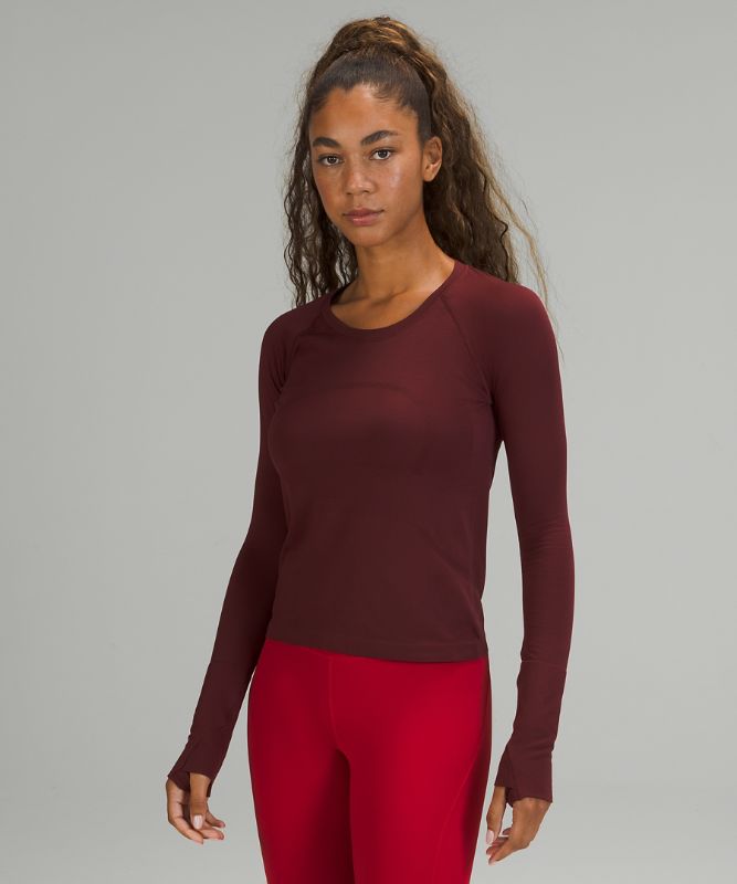 Tops Lululemon Swiftly Tech LS 2.0 Race Mujer Rojos Vino Rojos Vino | 02694-WMOA