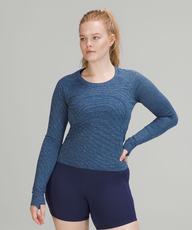 Tops Lululemon Swiftly Tech LS 2.0 Race Mujer Azules Turquesa Verdes Negros | 90486-ZBVO