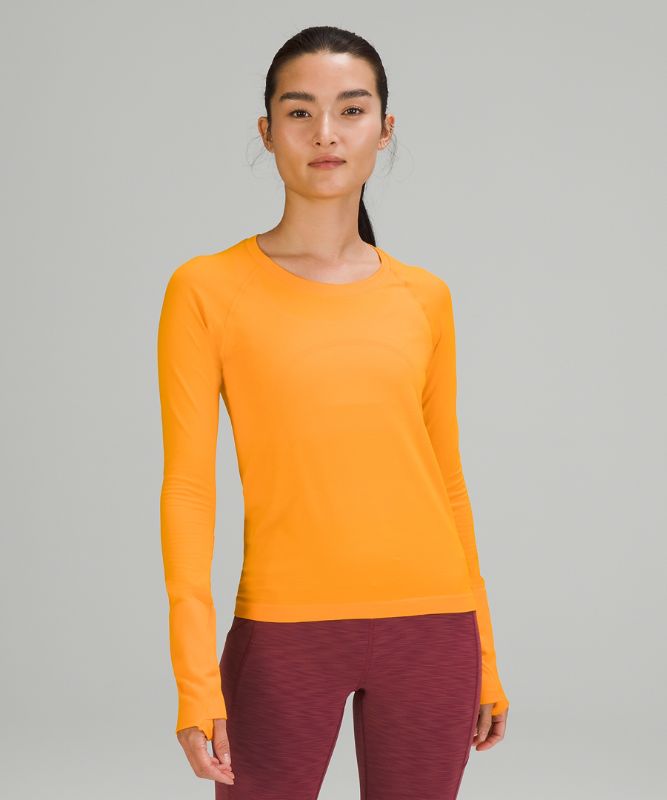 Tops Lululemon Swiftly Tech LS 2.0 Race Mujer Clementine / Clementine | 18930-LUVY