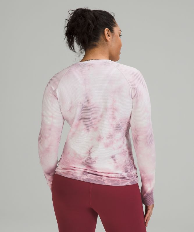 Tops Lululemon Swiftly Tech LS 2.0 Wash Mujer Rosas Grises Marrom | 25917-BFMA