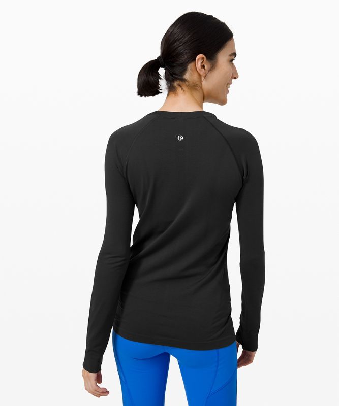 Tops Lululemon Swiftly Tech Long Sleeve 2.0 Mujer Negros Negros | 67451-HCLN