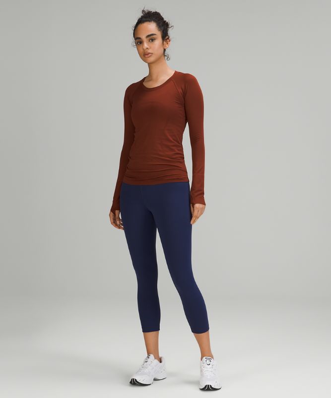 Tops Lululemon Swiftly Tech Long Sleeve 2.0 Mujer Marrom Marrom | 06173-OYCB