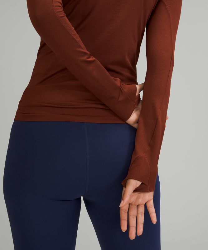 Tops Lululemon Swiftly Tech Long Sleeve 2.0 Mujer Marrom Marrom | 06173-OYCB